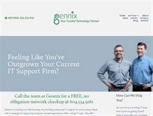 Tablet Screenshot of gennix.ca